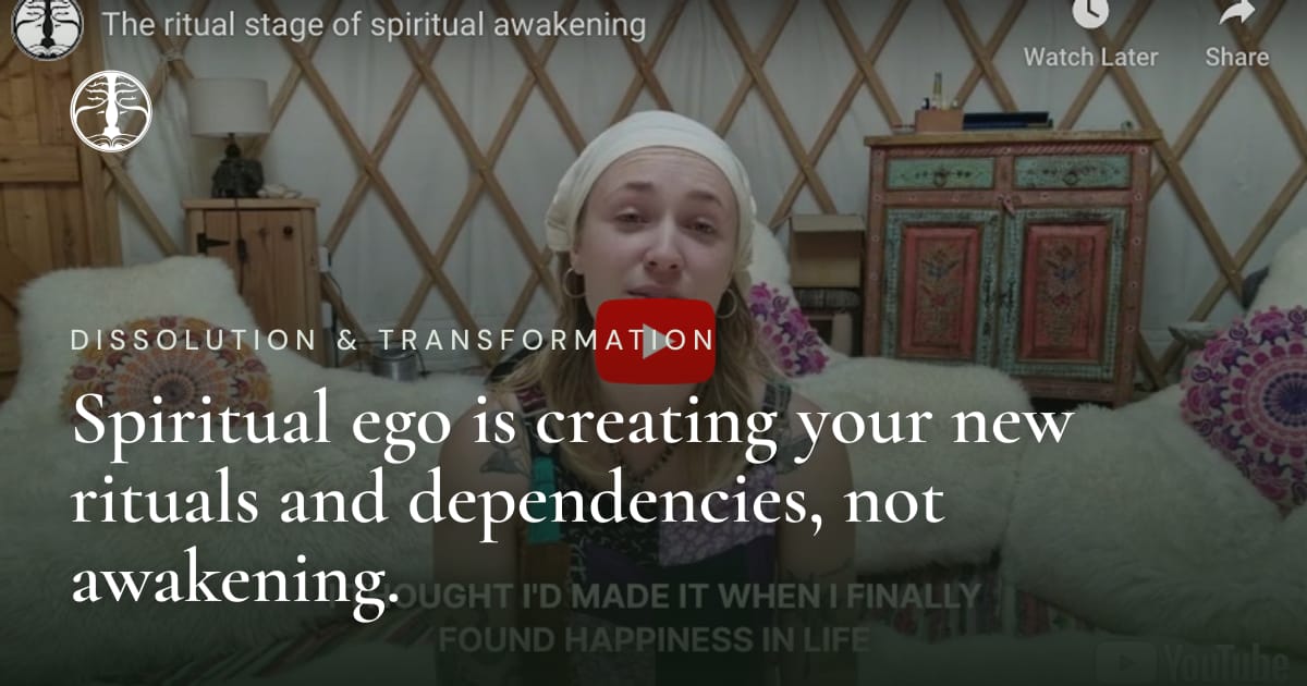 Spiritual ego is creating your new rituals and dependencies, not ...
